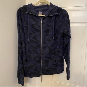 All in Motion blue camo zip hoodie M